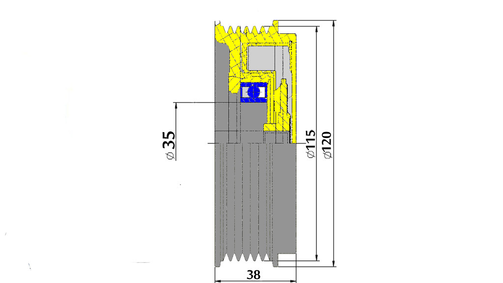 картинка Шкив компрессора  BC-88020158 