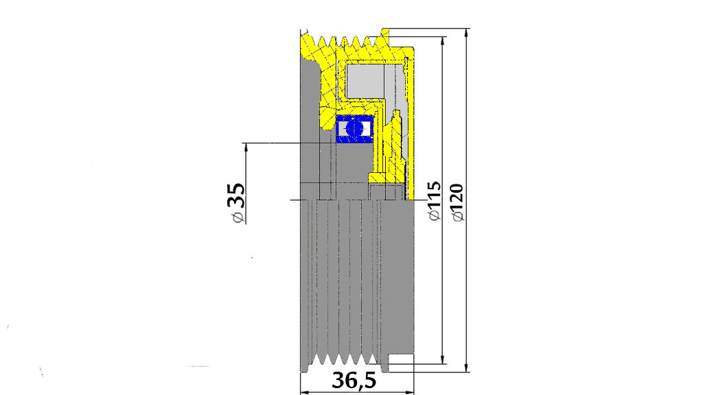 картинка Шкив компрессора BC-88020152 