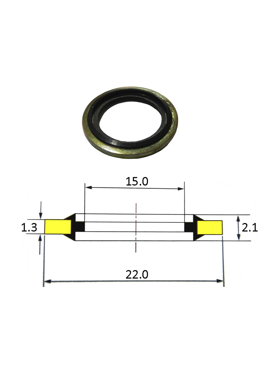 картинка Уплотнительное кольцо металлизированное 0139-17 